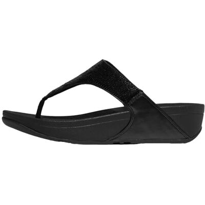 JF3-090 Fitflop Damskie sandały Lulu Sequin Toe-Post, czarny, 42 EU JF3-090 Fitflop Damskie sandały Lulu Sequin Toe-Post, czarny, 42 EU