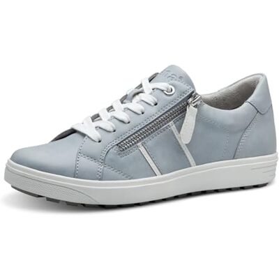 8-23676-42 Jana Damskie buty typu sneaker, płaskie, sznurowane, z zamkiem błyskawicznym, błękitny, 36 EU 8-23676-42 Jana Damskie buty typu sneaker, płaskie, sznurowane, z zamkiem błyskawicznym, błękitny, 36 EU