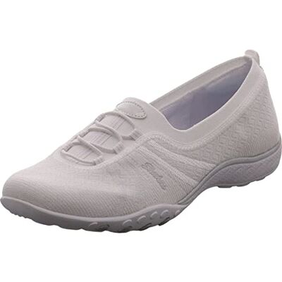 100247-WHT Skechers Damskie buty typu sneaker Breathe Easy – łatwe i przyjemne w noszeniu, biały, 37.5 EU 100247-WHT Skechers Damskie buty typu sneaker Breathe Easy – łatwe i przyjemne w noszeniu, biały, 37.5 EU