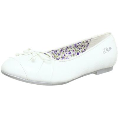 5-5-42403-20 S.Oliver Casual baleriny dziewczęce, biały Biały White 100-33 EU 5-5-42403-20 S.Oliver Casual baleriny dziewczęce, biały Biały White 100-33 EU