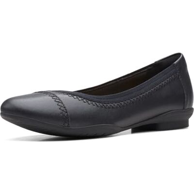 26163401-003 Clarks Kobieta Sara Bay Ballerinas, czarna skóra, 39 EU 26163401-003 Clarks Kobieta Sara Bay Ballerinas, czarna skóra, 39 EU