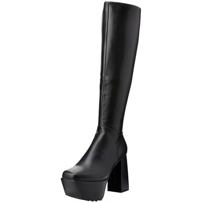 LMF 2827 Lamoda Damskie buty do kolan Wish Me Dead, Czarny, poliuretan, 38 EU LMF 2827 Lamoda Damskie buty do kolan Wish Me Dead, Czarny, poliuretan, 38 EU