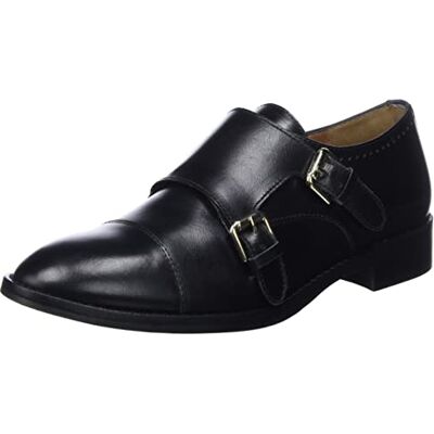 SS01237-003 Lottusse Damskie mokasyny Claire Mnich z paskiem, czarny/biały, rozmiar 2,5 UK SS01237-003 Lottusse Damskie mokasyny Claire Mnich z paskiem, czarny/biały, rozmiar 2,5 UK