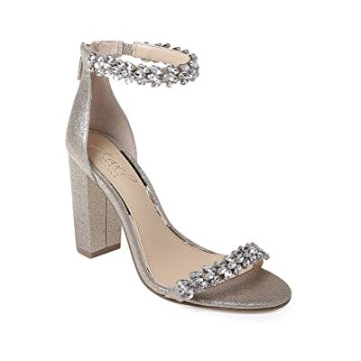 JW2529-132-M075 M US Jewel Badgley Mischka Mayra Buty wieczorowe z paskiem na kostkę, Złoty Brokat, 38.5 EU JW2529-132-M075 M US Jewel Badgley Mischka Mayra Buty wieczorowe z paskiem na kostkę, Złoty Brokat, 38.5 EU