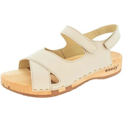 21222 Woody Damskie buty drewniane Gloria, kremowe, 40 EU, kremowy, 40 EU 21222 Woody Damskie buty drewniane Gloria, kremowe, 40 EU, kremowy, 40 EU
