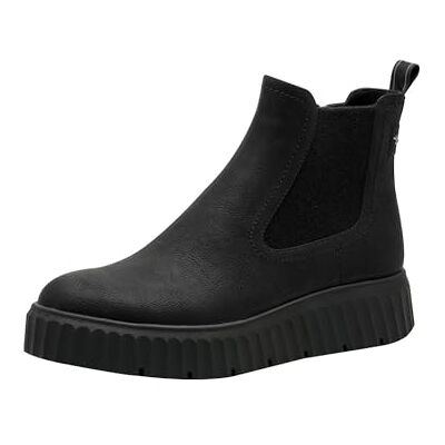 1-25420-45 Tamaris Damskie botki Flat , czarne, rozmiar 38 EU, czarny, 38 EU 1-25420-45 Tamaris Damskie botki Flat , czarne, rozmiar 38 EU, czarny, 38 EU