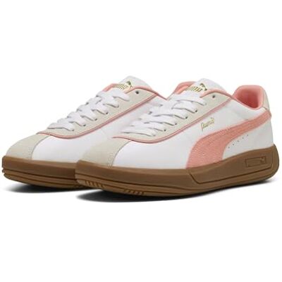 400364 Puma PUMA Club Klassika Sneakersy damskie, Puma Biały Różowy Owoc Szary, 40.5 EU 400364 Puma PUMA Club Klassika Sneakersy damskie, Puma Biały Różowy Owoc Szary, 40.5 EU