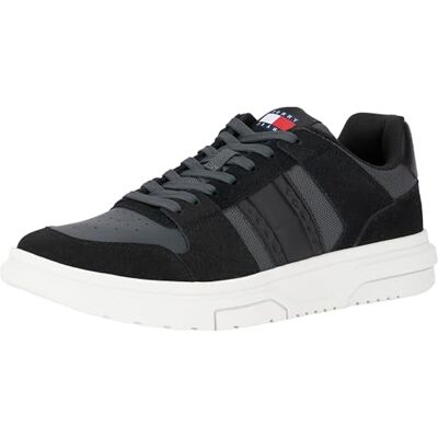 EM0EM01457 Tommy Jeans Męskie buty The Brooklyn Mix MAT. () Low-Top Sneaker, Black (Black), 48 EU, czarny, 48 EU EM0EM01457 Tommy Jeans Męskie buty The Brooklyn Mix MAT. () Low-Top Sneaker, Black (Black), 48 EU, czarny, 48 EU