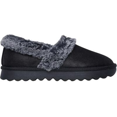 169027-BLK Skechers Damskie przytulne kapcie, Czarne sztuczne futro z mikroskóry, 37.5 EU 169027-BLK Skechers Damskie przytulne kapcie, Czarne sztuczne futro z mikroskóry, 37.5 EU
