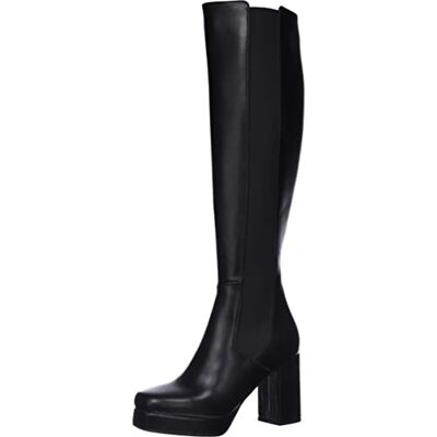 LMF 2039 - Black Patent/Black Glitter LAMODA Wysokie buty platformowe do kolan, EU 36, Black Pu, 36 EU LMF 2039 - Black Patent/Black Glitter LAMODA Wysokie buty platformowe do kolan, EU 36, Black Pu, 36 EU