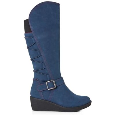KB153A Joe Browns Damskie buty na koturnie midi łydki Mid, niebieskie, 4 UK, NIEBIESKI, 37 EU KB153A Joe Browns Damskie buty na koturnie midi łydki Mid, niebieskie, 4 UK, NIEBIESKI, 37 EU