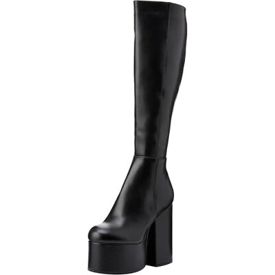 LMF 2852 Lamoda Damskie buty do kolan Heart Vs Head, Czarny, poliuretan, 38 EU LMF 2852 Lamoda Damskie buty do kolan Heart Vs Head, Czarny, poliuretan, 38 EU