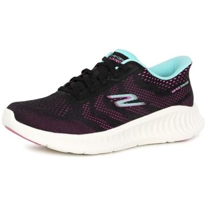 125643 Skechers Damskie trampki Go Walk Now KhloeSneaker, Czarne tekstylne fioletowe wykończenie, 38.5 EU 125643 Skechers Damskie trampki Go Walk Now KhloeSneaker, Czarne tekstylne fioletowe wykończenie, 38.5 EU