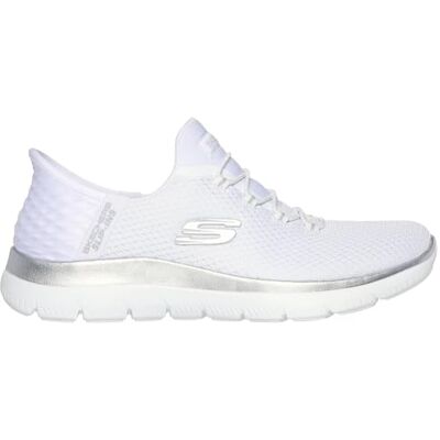 150123W Skechers Kobiety Summits Diamond Dream Trampki, White Mesh/Silver Trim, 37.5 EU Szeroki 150123W Skechers Kobiety Summits Diamond Dream Trampki, White Mesh/Silver Trim, 37.5 EU Szeroki