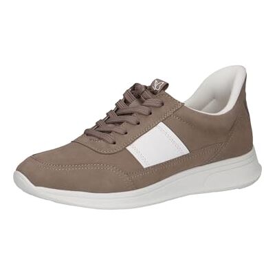 9-23303-44 CAPRICE Damskie sneakersy płaskie ze skóry Low Top, Mud White, 38 EU 9-23303-44 CAPRICE Damskie sneakersy płaskie ze skóry Low Top, Mud White, 38 EU