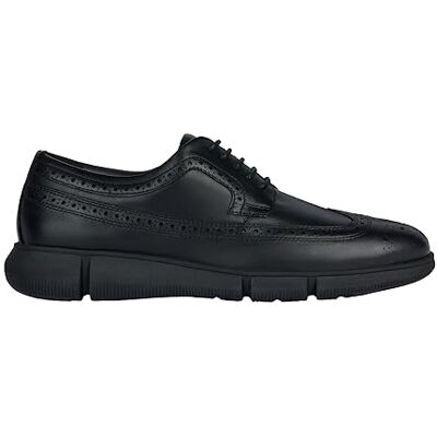 U36B6C00043 Geox Męskie U Adacter F C Oxford Flat, Czarny, 41 EU U36B6C00043 Geox Męskie U Adacter F C Oxford Flat, Czarny, 41 EU
