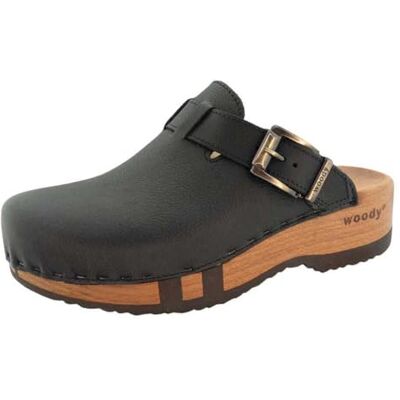 12625 Woody Męskie buty drewniane Leon, czarne, 48 EU, czarny, 48 EU 12625 Woody Męskie buty drewniane Leon, czarne, 48 EU, czarny, 48 EU