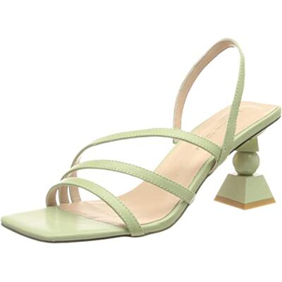 O_VOYVOY_LGREEN_35 L37 HANDMADE SHOES Voyage Heeled sandały damskie, zielony, 35 EU O_VOYVOY_LGREEN_35 L37 HANDMADE SHOES Voyage Heeled sandały damskie, zielony, 35 EU