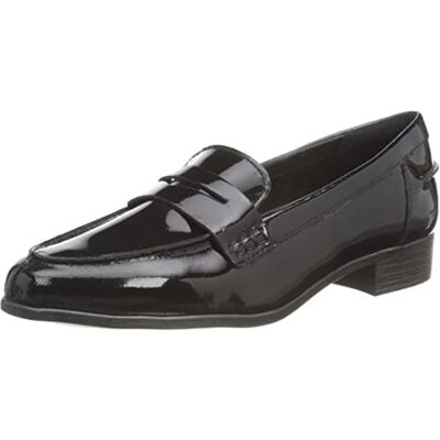 261475365030 Clarks Damskie mokasyny Hamble, Czarny Pat, 35.5 EU 261475365030 Clarks Damskie mokasyny Hamble, Czarny Pat, 35.5 EU