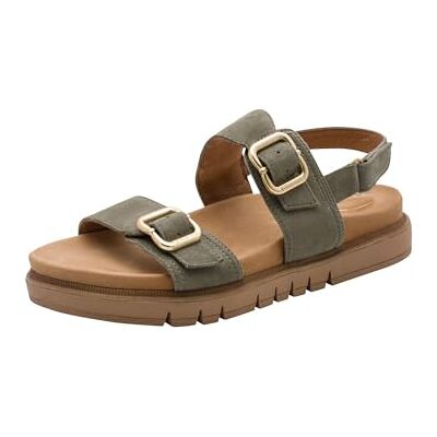 8-88604-46 Tamaris Comfort damskie płaskie, regulowane, płaskie sandały, SAGE Suede, 39 EU 8-88604-46 Tamaris Comfort damskie płaskie, regulowane, płaskie sandały, SAGE Suede, 39 EU