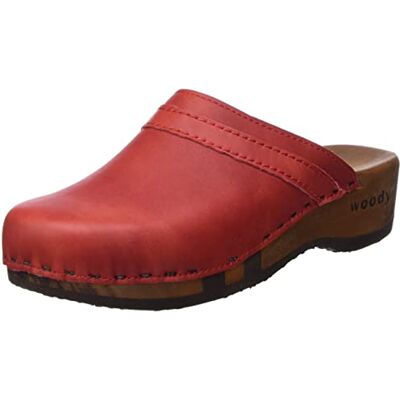 8119 Woody Damskie buty drewniane Hanni, Rosso, 42 EU, czerwony, 42 EU 8119 Woody Damskie buty drewniane Hanni, Rosso, 42 EU, czerwony, 42 EU