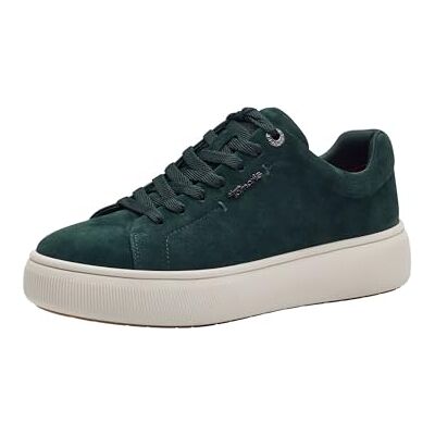 1-23736-42 Tamaris Damskie buty typu sneaker ze skóry, zielony, 40 EU 1-23736-42 Tamaris Damskie buty typu sneaker ze skóry, zielony, 40 EU