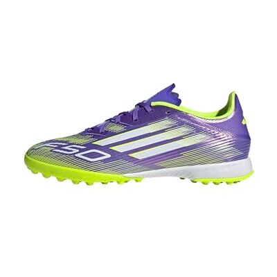 NIL72 adidas Uniseks F50 LEAGUE Turf Football Boots, Purple Rush/Cloud White/Lucid Lemon, 43 1/3 EU NIL72 adidas Uniseks F50 LEAGUE Turf Football Boots, Purple Rush/Cloud White/Lucid Lemon, 43 1/3 EU