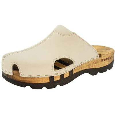 223H Woody Uniseks Lizbona drewniane buty, kremowe, rozmiar 46 EU, kremowy, 46 EU 223H Woody Uniseks Lizbona drewniane buty, kremowe, rozmiar 46 EU, kremowy, 46 EU