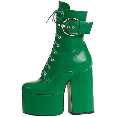 LMF 2848 Lamoda Damskie botki Oneshot, Zielony Pu, 39 EU LMF 2848 Lamoda Damskie botki Oneshot, Zielony Pu, 39 EU