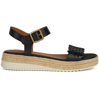 D45SRA00043 Geox Damskie sandały D EOLIE A Wedge, czarne, rozmiar 38,5 EU, czarny, 38.5 EU D45SRA00043 Geox Damskie sandały D EOLIE A Wedge, czarne, rozmiar 38,5 EU, czarny, 38.5 EU
