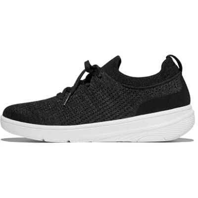 JH9-001 Fitflop Damskie Super-Q Dzianinowe Wsuwane Sznurowane Trampki, Czarne, 36 UK, Czarny, 39 EU JH9-001 Fitflop Damskie Super-Q Dzianinowe Wsuwane Sznurowane Trampki, Czarne, 36 UK, Czarny, 39 EU