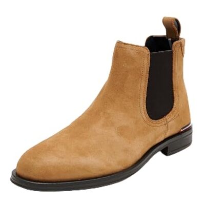 FM0FM04757 Tommy Hilfiger Eleganckie buty męskie Chelsea, Brązowa Sahara, 44 EU FM0FM04757 Tommy Hilfiger Eleganckie buty męskie Chelsea, Brązowa Sahara, 44 EU