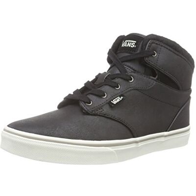 VVH1GS4_(Leather) black/aluminum Vans ATWOOD HI wysokie sneakersy dziecięce, uniseks, szary Szara skóra, czarne aluminium 38.5 EU VVH1GS4_(Leather) black/aluminum Vans ATWOOD HI wysokie sneakersy dziecięce, uniseks, szary Szara skóra, czarne aluminium 38.5 EU