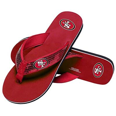 FFWMNFSQNSFL FOCO Klapki z cekinami, damskie klapki z cekinami Houston Texans damskie małe San Francisco 49ers Large FFWMNFSQNSFL FOCO Klapki z cekinami, damskie klapki z cekinami Houston Texans damskie małe San Francisco 49ers Large