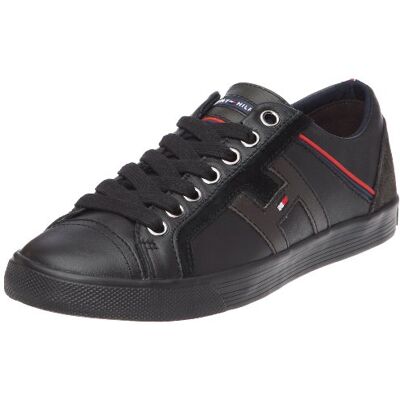 Fm56814814 990_Black_42 Tommy Hilfiger Will 3, modne trampki męskie, Czarny i czerwony, czarny, 42 EU Fm56814814 990_Black_42 Tommy Hilfiger Will 3, modne trampki męskie, Czarny i czerwony, czarny, 42 EU