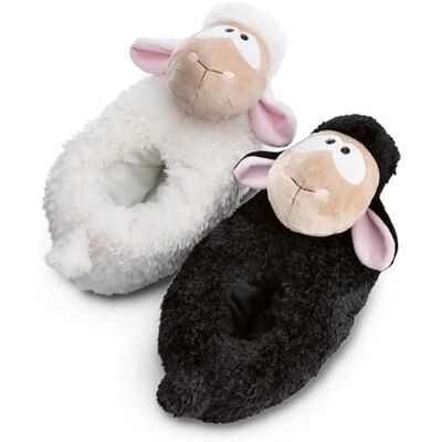 NICI kapcie Baranek Wool*y Gang Gr, 34-37 czarno-biały Pluszowe ciepłe papucie ze zrównoważonej produkcji dla chłopców i dziewczynek papcie zwierzaki z antypoślizgową podeszwą slippery 49925 NICI kapcie Baranek Wool*y Gang Gr, 34-37 czarno-biały Pluszowe ciepłe papucie ze zrównoważonej produkcji dla chłopców i dziewczynek papcie zwierzaki z antypoślizgową podeszwą slippery 49925