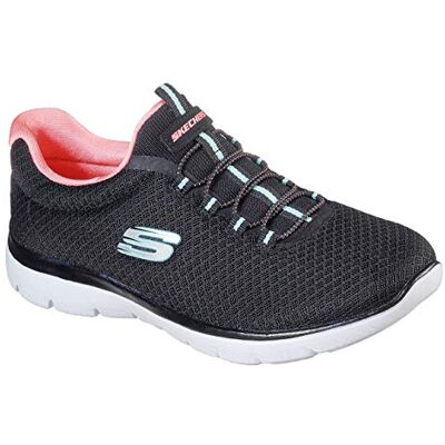 12980 BKPK_42 Skechers Kobiety Summits 12980 Trampki, Black Mesh/Pink Trim, 42 EU 12980 BKPK_42 Skechers Kobiety Summits 12980 Trampki, Black Mesh/Pink Trim, 42 EU
