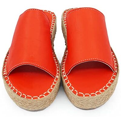 DERBTRLKY100335 Bonateks Damskie sandały Wedge, czerwone, 40 EU, czerwony, 40 EU DERBTRLKY100335 Bonateks Damskie sandały Wedge, czerwone, 40 EU, czerwony, 40 EU