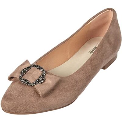 3125700 HIRSCHKOGEL Damskie baleriny zamknięte , kolor taupe, rozmiar 40 UE 3125700 HIRSCHKOGEL Damskie baleriny zamknięte , kolor taupe, rozmiar 40 UE