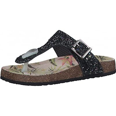 5-5-47401-28 s.Oliver Unisex Kinder pantolette plażowe, Granatowy brokat, 1 UK Child 5-5-47401-28 s.Oliver Unisex Kinder pantolette plażowe, Granatowy brokat, 1 UK Child