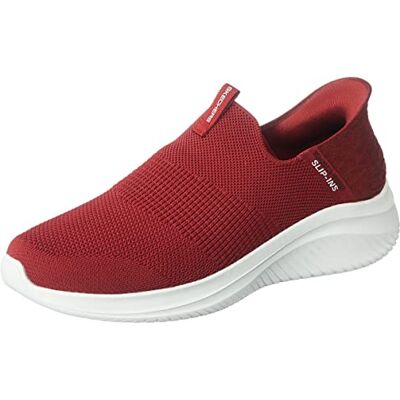 232450 Skechers Męskie mokasyny Ultra Flex 3.0 Smooth Step bez użycia rąk, męskie, Bordowe wykończenie z dzianiny, 39 EU 232450 Skechers Męskie mokasyny Ultra Flex 3.0 Smooth Step bez użycia rąk, męskie, Bordowe wykończenie z dzianiny, 39 EU