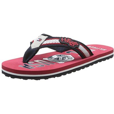 FB56818835_MIDNIGHT/TANGO RED 403 Tommy Hilfiger Flipper 8D, klapki chłopięce, Wielokolorowy Midnight Tango Czerwony, 34.5 EU FB56818835_MIDNIGHT/TANGO RED 403 Tommy Hilfiger Flipper 8D, klapki chłopięce, Wielokolorowy Midnight Tango Czerwony, 34.5 EU