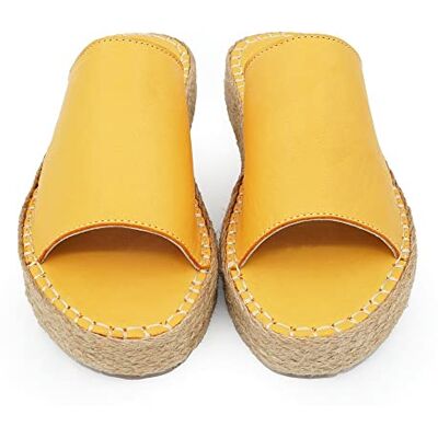 DERBTRLKY100326 Bonateks Damskie sandały Wedge, pomarańczowe, 36 EU, pomarańczowy, 36 EU DERBTRLKY100326 Bonateks Damskie sandały Wedge, pomarańczowe, 36 EU, pomarańczowy, 36 EU