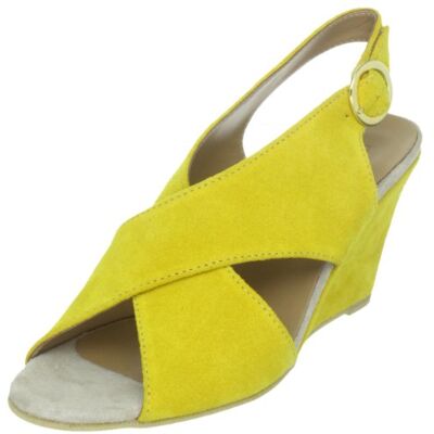 17039532 PIECES Damskie czółenka OTTINE Shop Suede Wedge sandały Sum YEL, żółty Żółty Summer Yellow 41 EU 17039532 PIECES Damskie czółenka OTTINE Shop Suede Wedge sandały Sum YEL, żółty Żółty Summer Yellow 41 EU