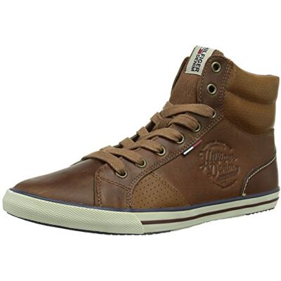 EM56817862 Hilfiger Denim Samson 12A męskie wysokie buty typu sneakers, brązowy Braun Winter koniak 906-40 EU EM56817862 Hilfiger Denim Samson 12A męskie wysokie buty typu sneakers, brązowy Braun Winter koniak 906-40 EU