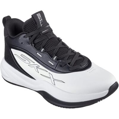 253010 Skechers Men's Basketball SKX League Sneaker, White/Black, 12 253010 Skechers Men's Basketball SKX League Sneaker, White/Black, 12