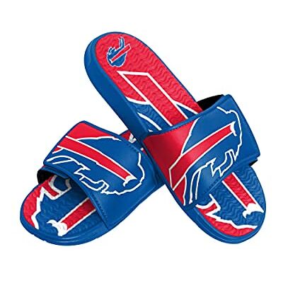 FFSSNFCBBLGGEL FOCO NFL Buffalo Bills Męskie Sportowe Żel Pod Prysznic Wsuwane Japonki, Kolorowe Duże Logo, Małe (7-8) () FFSSNFCBBLGGEL FOCO NFL Buffalo Bills Męskie Sportowe Żel Pod Prysznic Wsuwane Japonki, Kolorowe Duże Logo, Małe (7-8) ()