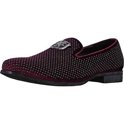 25228-601 Stacy Adams Męski swagger ćwiekowany ornament wsuwany styl jazdy mokasyny, 12, Burgund, 43 EU 25228-601 Stacy Adams Męski swagger ćwiekowany ornament wsuwany styl jazdy mokasyny, 12, Burgund, 43 EU