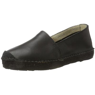 16056071_Black SELECTED FEMME Sfmarley New Leather Solid espadryle damskie, czarny czarny Black 39 eu 16056071_Black SELECTED FEMME Sfmarley New Leather Solid espadryle damskie, czarny czarny Black 39 eu