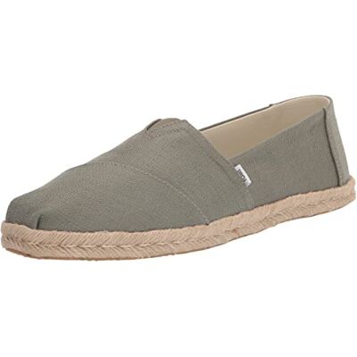 10019811 TOMS Damskie mokasyny Alpargata ze sznurka płaskie, Szary Vetiver, 39 EU 10019811 TOMS Damskie mokasyny Alpargata ze sznurka płaskie, Szary Vetiver, 39 EU